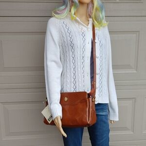 Vintage '90s Gitano Accessories Brown Crossbody Handbag For Women, New w/Tags